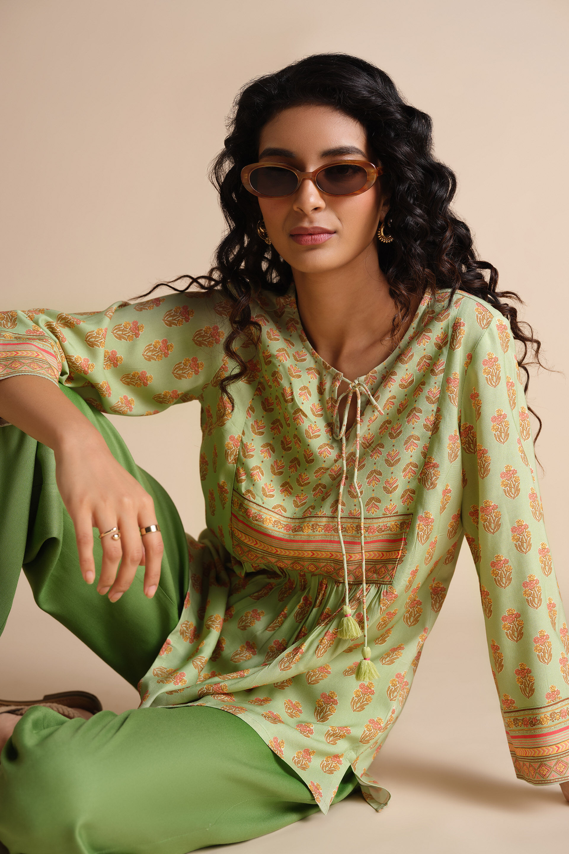 Nature Noor Top, Sage Green, image 3